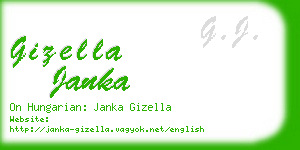 gizella janka business card